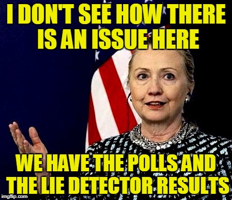 I DON'T SEE HOW THERE IS AN ISSUE HERE WE HAVE THE POLLS AND THE LIE DETECTOR RESULTS | made w/ Imgflip meme maker