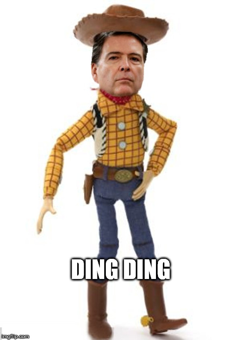 DING DING | image tagged in james woody comey | made w/ Imgflip meme maker