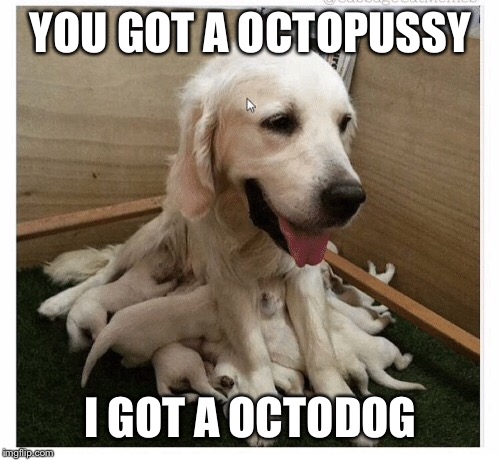 YOU GOT A OCTOPUSSY I GOT A OCTODOG | made w/ Imgflip meme maker