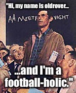 "Hi, my name is oldrover... ...and I'm a football-holic." | made w/ Imgflip meme maker