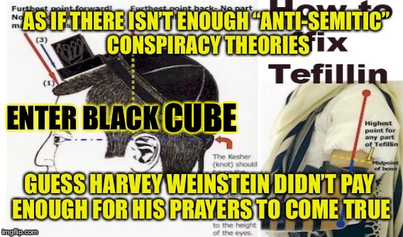 Black Cube | CUBE | image tagged in harvey weinstein,israel,sexual harassment,rose | made w/ Imgflip meme maker