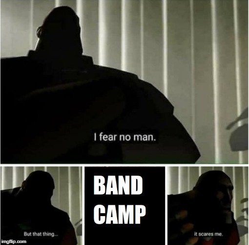 image tagged in marching band,i fear no man | made w/ Imgflip meme maker