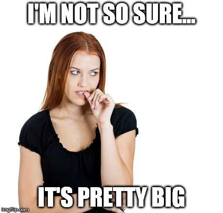 I'M NOT SO SURE... IT'S PRETTY BIG | made w/ Imgflip meme maker
