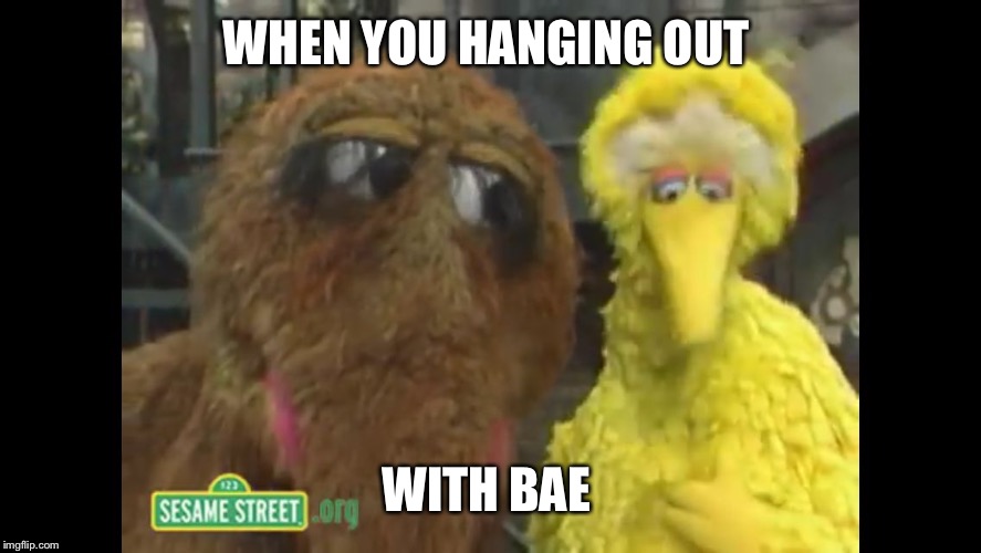 WHEN YOU HANGING OUT; WITH BAE | image tagged in life | made w/ Imgflip meme maker