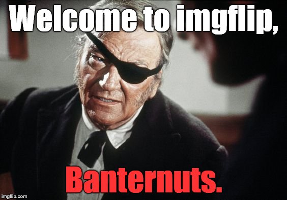 John Wayne | Welcome to imgflip, Banternuts. | image tagged in john wayne | made w/ Imgflip meme maker