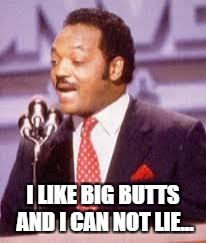 That ass | I LIKE BIG BUTTS AND I CAN NOT LIE... | image tagged in jesse jackson | made w/ Imgflip meme maker