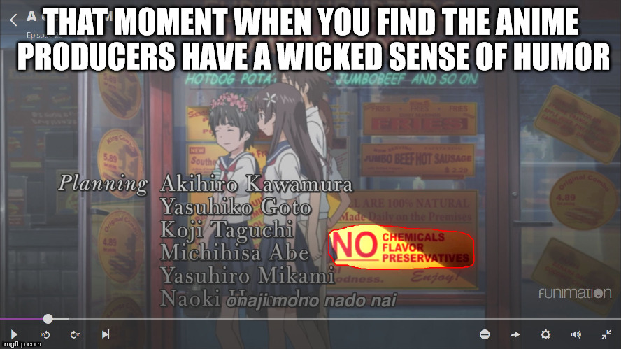 It's amazing some of the little hidden jokes I spot on the anime shows I watch | THAT MOMENT WHEN YOU FIND THE ANIME PRODUCERS HAVE A WICKED SENSE OF HUMOR | image tagged in a certain magical index,hidden humor,anime | made w/ Imgflip meme maker