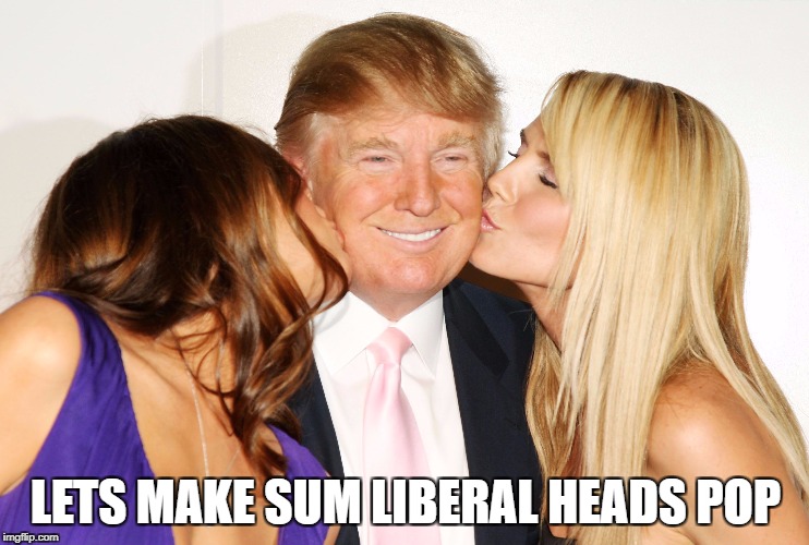 LETS MAKE SUM LIBERAL HEADS POP | image tagged in maga,president trump,butthurt liberals | made w/ Imgflip meme maker