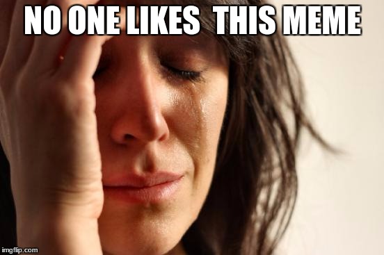 First World Problems | NO ONE LIKES  THIS MEME | image tagged in memes,first world problems | made w/ Imgflip meme maker