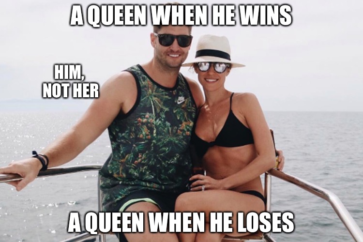 Jay Cutless  | A QUEEN WHEN HE WINS; HIM, NOT HER; A QUEEN WHEN HE LOSES | image tagged in gaycutler,miami dolphins,nfl memes,nfl football,jay cutler | made w/ Imgflip meme maker