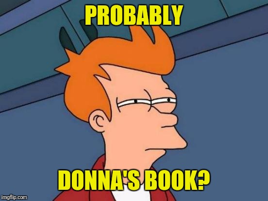 Futurama Fry Meme | PROBABLY DONNA'S BOOK? | image tagged in memes,futurama fry | made w/ Imgflip meme maker