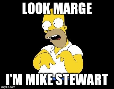 Look Marge | LOOK MARGE; I’M MIKE STEWART | image tagged in look marge | made w/ Imgflip meme maker