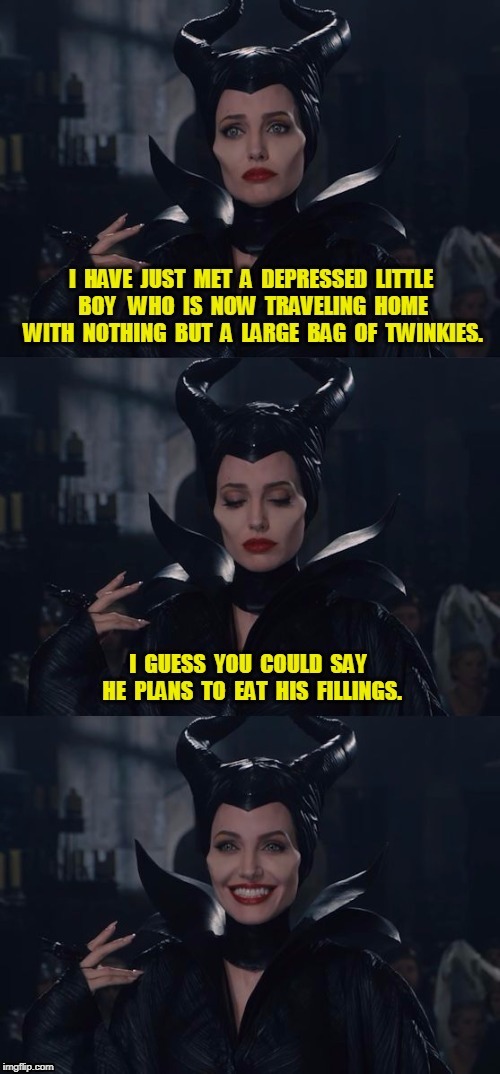 Bad Pun Maleficent | . | image tagged in bad pun,maleficent,twinkie | made w/ Imgflip meme maker