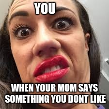 Miranda sings | YOU; WHEN YOUR MOM SAYS SOMETHING YOU DONT LIKE | image tagged in miranda sings | made w/ Imgflip meme maker