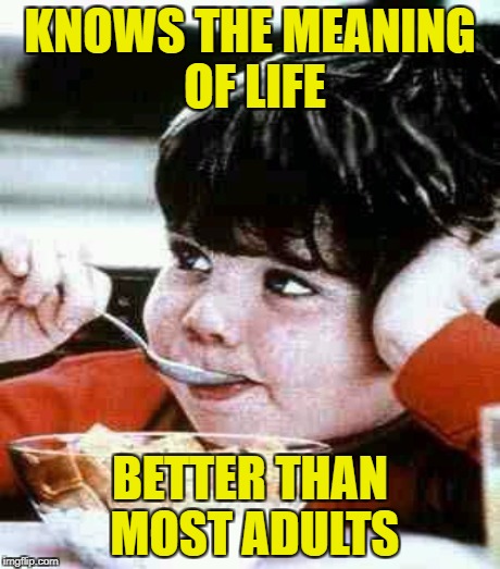 KNOWS THE MEANING OF LIFE BETTER THAN MOST ADULTS | made w/ Imgflip meme maker