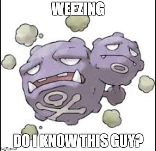 WEEZING; DO I KNOW THIS GUY? | image tagged in pokemon | made w/ Imgflip meme maker