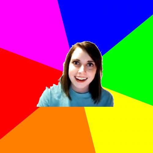 High Quality Overly Attached Girlfriend Meme Background Blank Meme Template