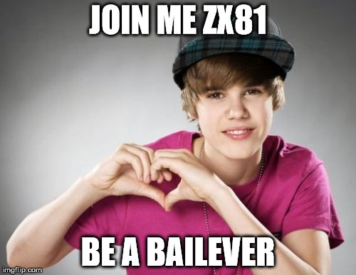 Bieber Heart Hands | JOIN ME ZX81; BE A BAILEVER | image tagged in bieber heart hands | made w/ Imgflip meme maker