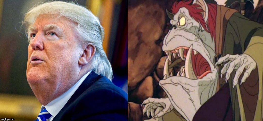 image tagged in donald trump the clown,goblin,lord of the rings,evil,tolkien,the lord of the rings | made w/ Imgflip meme maker