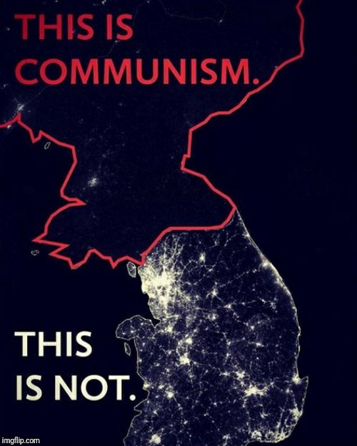 You can see it from space | image tagged in communism,north korea,kim jong un,space | made w/ Imgflip meme maker