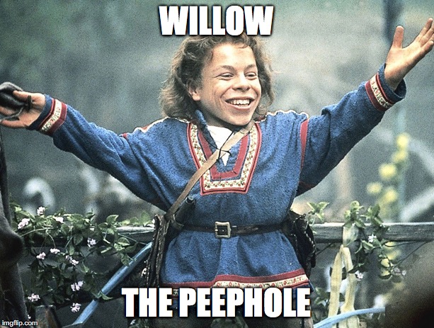 WILLOW; THE PEEPHOLE | made w/ Imgflip meme maker