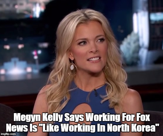 Megyn Kelly: Working For Fox News Is "Like Working In North Korea" | Megyn Kelly Says Working For Fox News Is "Like Working In North Korea" | image tagged in megyn kelly,roger ailes,fox news,faux news,north korea | made w/ Imgflip meme maker