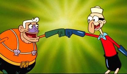 mermaid man and barnacle boy Blank Meme Template