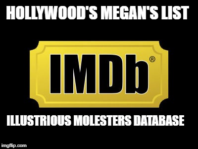 HOLLYWOOD'S MEGAN'S LIST; ILLUSTRIOUS MOLESTERS DATABASE | made w/ Imgflip meme maker