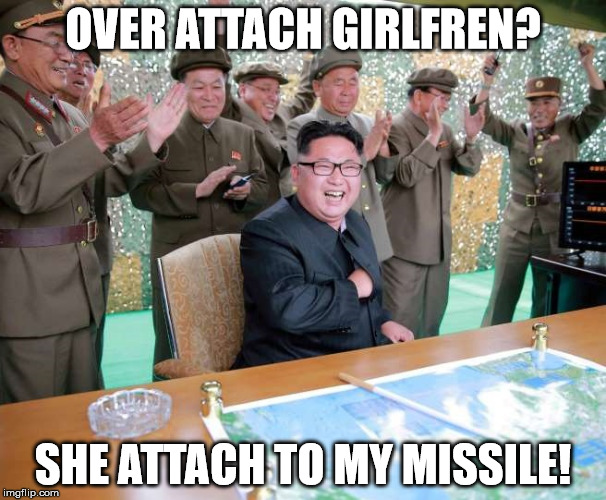 america go boom!! | OVER ATTACH GIRLFREN? SHE ATTACH TO MY MISSILE! | image tagged in america go boom | made w/ Imgflip meme maker