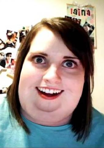 Overly Attached Girlfriend Overweight Blank Meme Template
