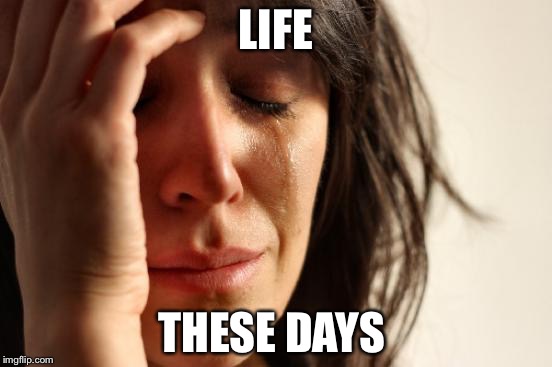First World Problems | LIFE; THESE DAYS | image tagged in memes,first world problems | made w/ Imgflip meme maker
