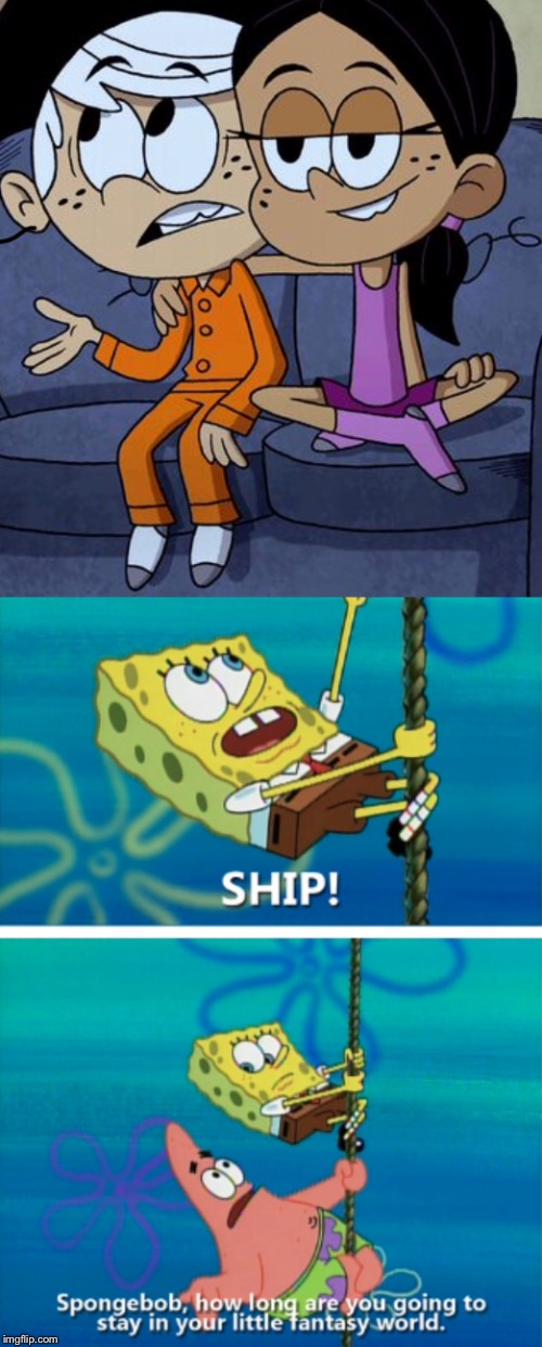 Spongebob ship meme | image tagged in spongebob,the loud house | made w/ Imgflip meme maker