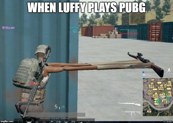 WHEN LUFFY PLAYS PUBG | made w/ Imgflip meme maker