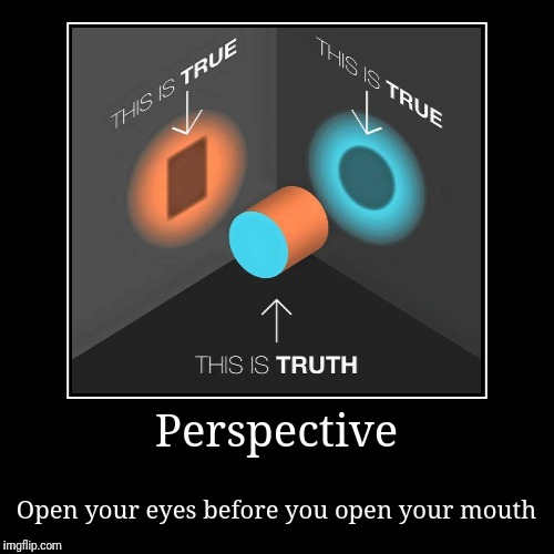 Perspective | image tagged in funny,demotivationals,perspective,xyz,isometric,light and shadows | made w/ Imgflip demotivational maker