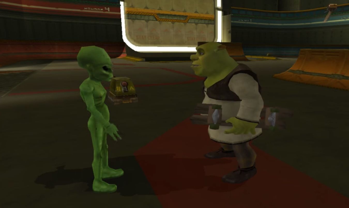 shrek skater alien Blank Meme Template