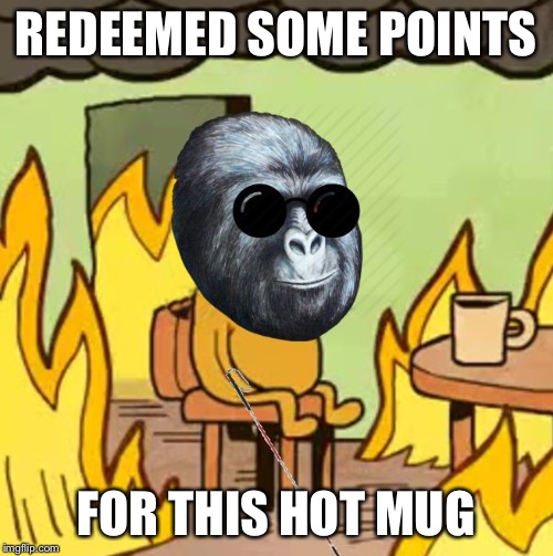 Jimmies On Fire | REDEEMED SOME POINTS FOR THIS HOT MUG | image tagged in jimmies on fire | made w/ Imgflip meme maker