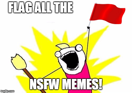 X All The Y Meme | FLAG ALL THE NSFW MEMES! | image tagged in memes,x all the y | made w/ Imgflip meme maker