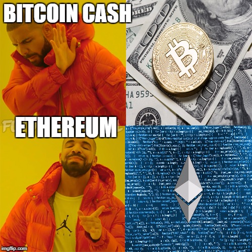 BITCOIN CASH; ETHEREUM | made w/ Imgflip meme maker