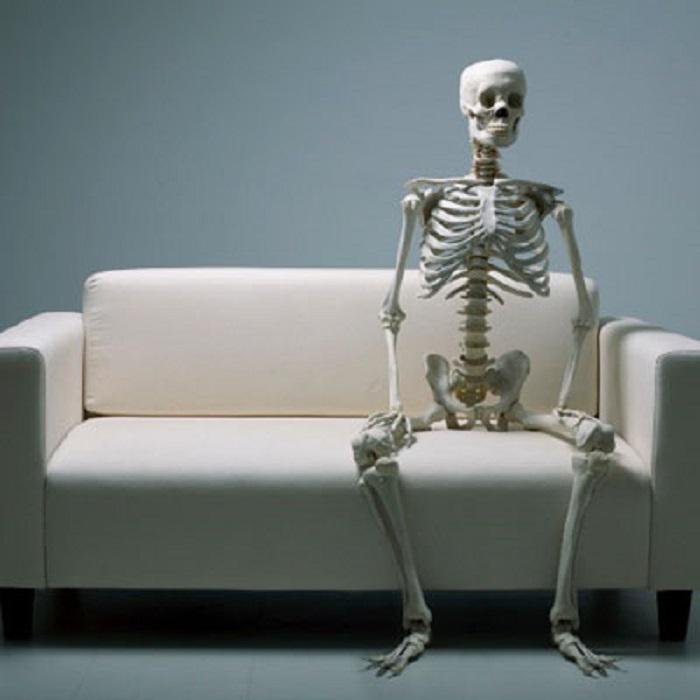 High Quality Waiting Skeleton Blank Meme Template