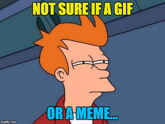 Futurama Fry Meme | NOT SURE IF A GIF OR A MEME... | image tagged in memes,futurama fry | made w/ Imgflip meme maker