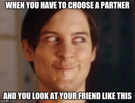 image tagged in when you have to choose a partner | made w/ Imgflip meme maker