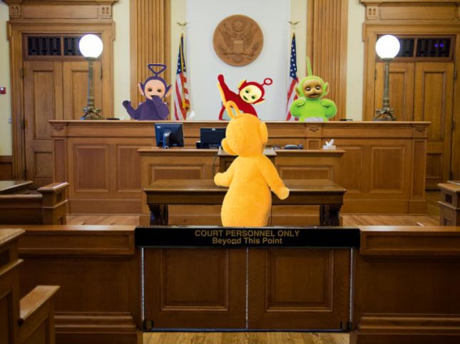 Teletubby court Blank Meme Template