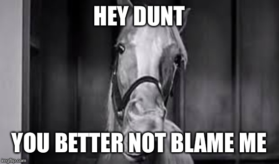 HEY DUNT; YOU BETTER NOT BLAME ME | made w/ Imgflip meme maker