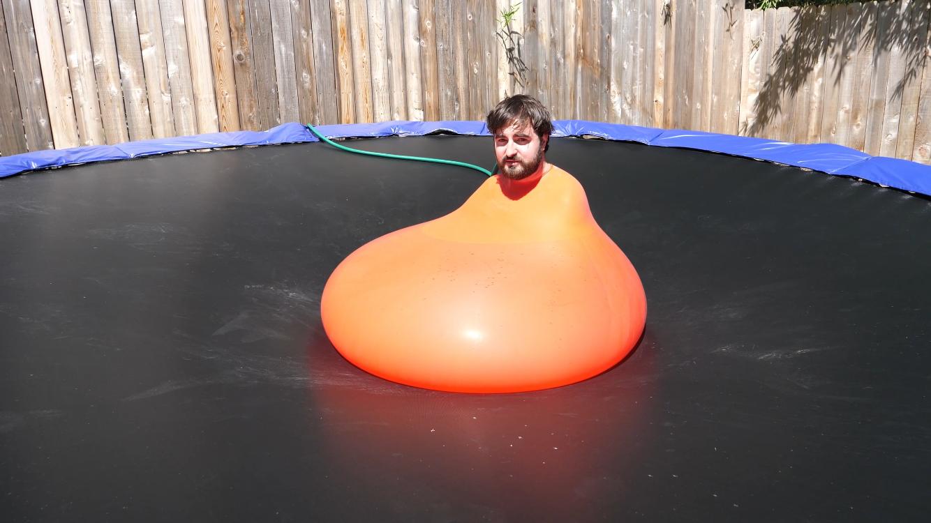 Man in water balloon   Blank Meme Template