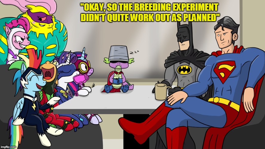 "OKAY, SO THE BREEDING EXPERIMENT DIDN'T QUITE WORK OUT AS PLANNED" | made w/ Imgflip meme maker