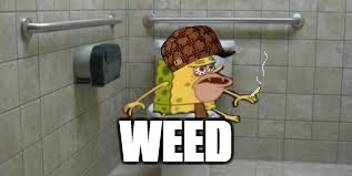 Stoner Spongegar | WEED | image tagged in stoner spongegar,scumbag | made w/ Imgflip meme maker