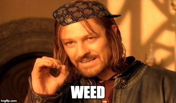 One Does Not Simply Meme | WEED | image tagged in memes,one does not simply,scumbag | made w/ Imgflip meme maker