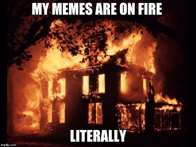 House On Fire | MY MEMES ARE ON FIRE; LITERALLY | image tagged in house on fire | made w/ Imgflip meme maker