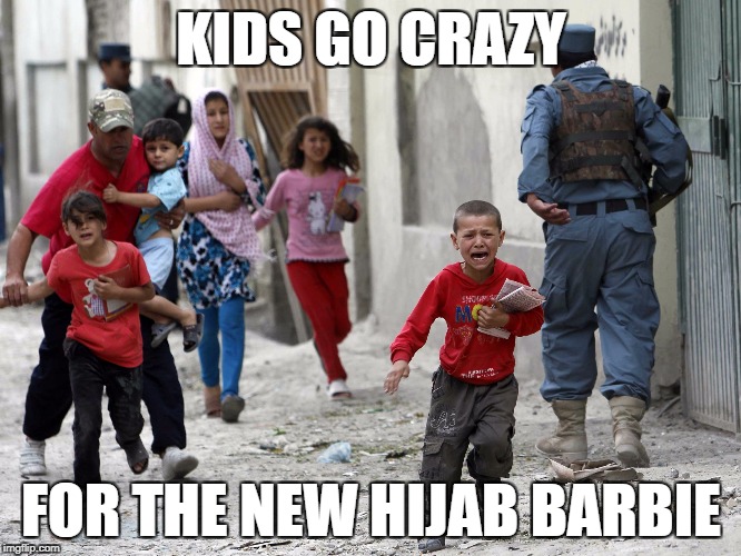 KIDS GO CRAZY; FOR THE NEW HIJAB BARBIE | image tagged in barbie | made w/ Imgflip meme maker