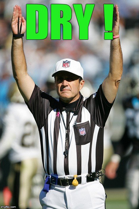 TOUCHDOWN! | DRY ! | image tagged in touchdown | made w/ Imgflip meme maker